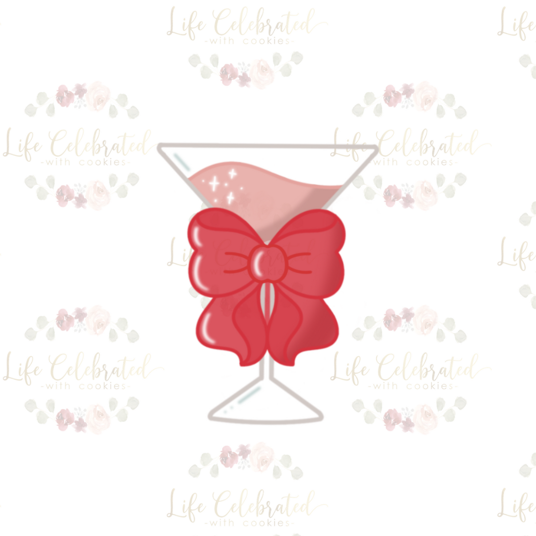 Peppermint Martini Cocktail Cookie Cutter