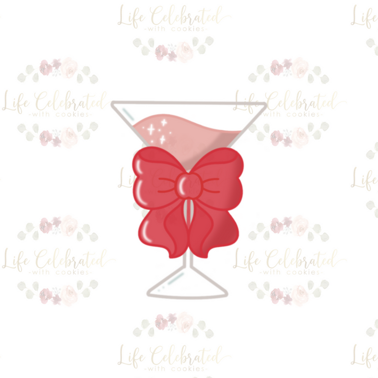 Peppermint Martini Cocktail Cookie Cutter