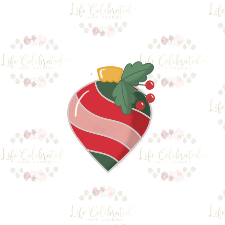 Vintage Ornament with Berry Sprig Cookie Cutter