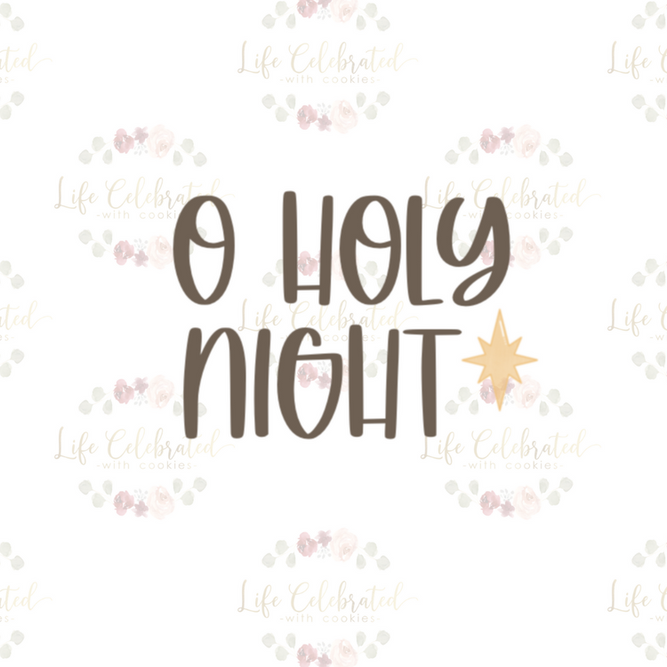 O Holy Night Plaque Cookie Cutter