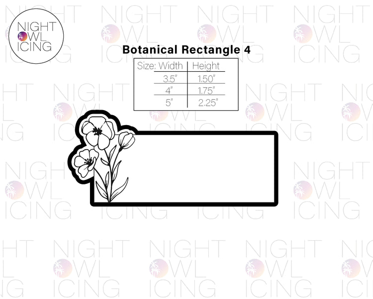Botanical Rectangle Cookie Cutter