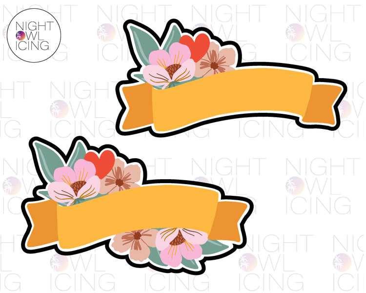 Floral Banner Cookie Cutters