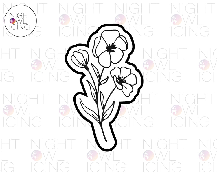 Floral Sprig 4 Cookie Cutter