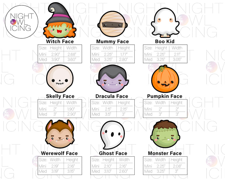 Cute Halloween Friends Cookie Cutter Set (9)