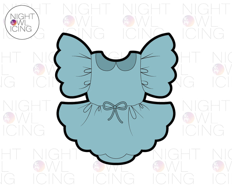 Ruffle Baby Dress Cookie Cutter