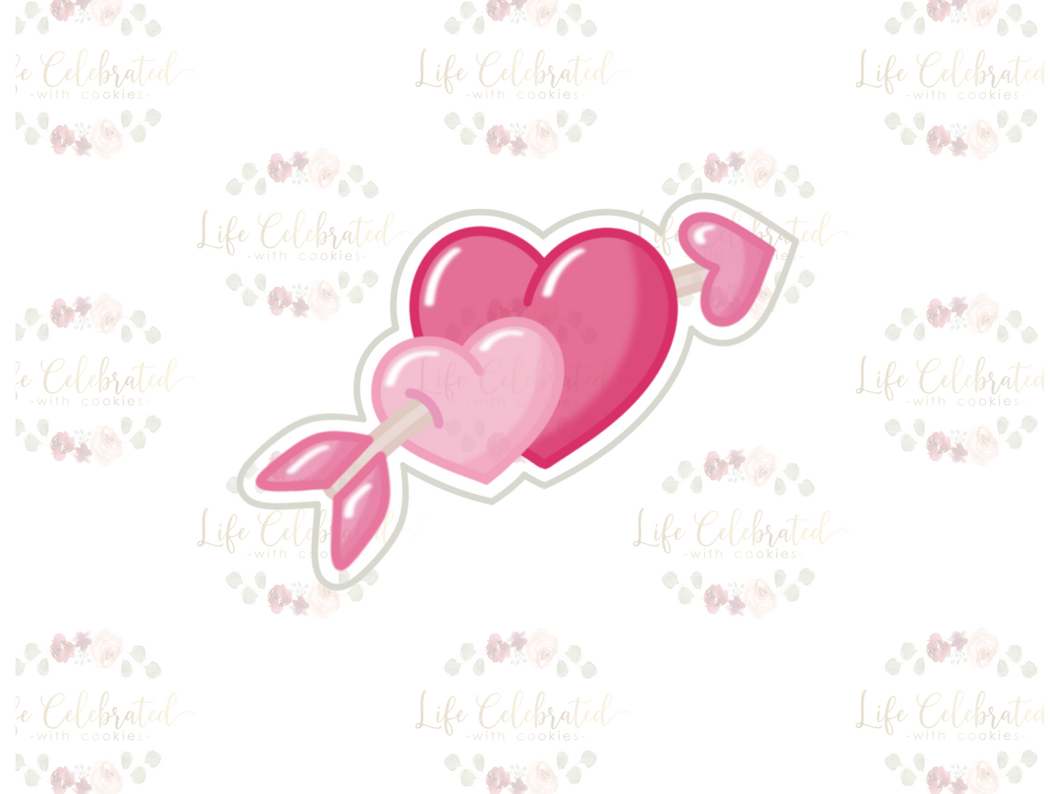 Hearts and Arrow Cookie Cutter