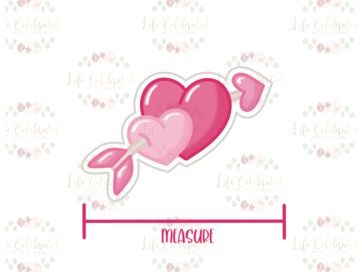 Hearts and Arrow Cookie Cutter