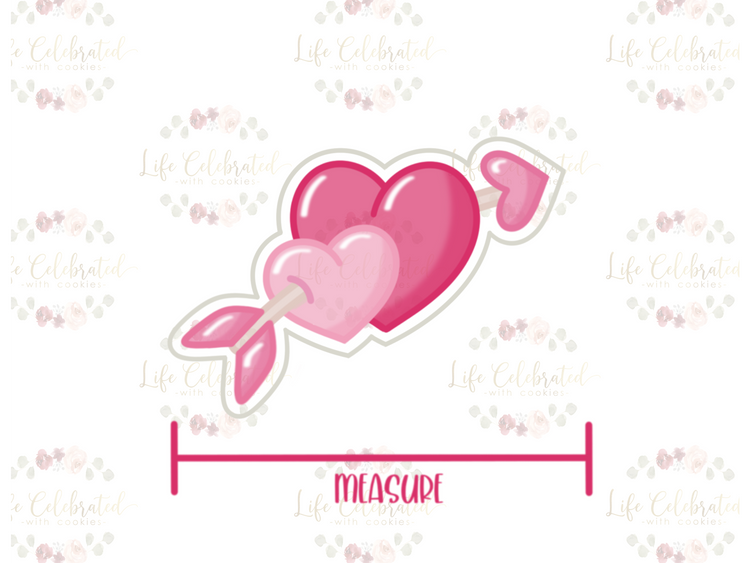 Hearts and Arrow Cookie Cutter (STL FILE)