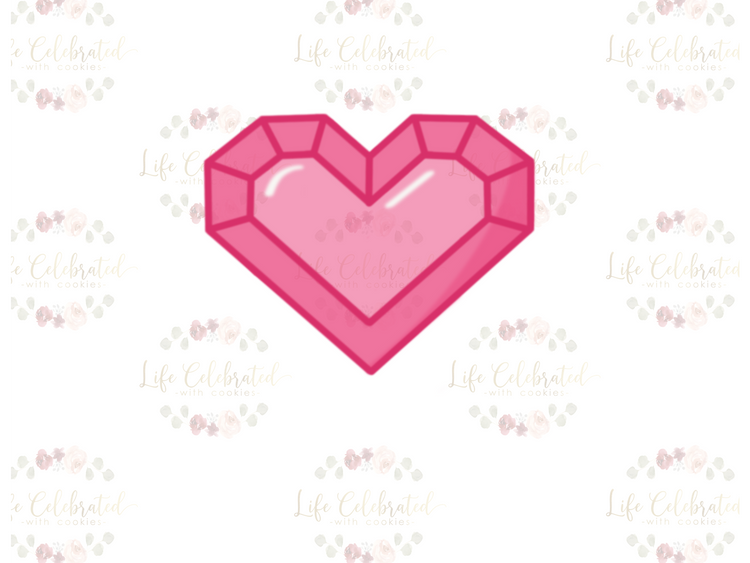 Heart Gem Cookie Cutter (STL FILE)