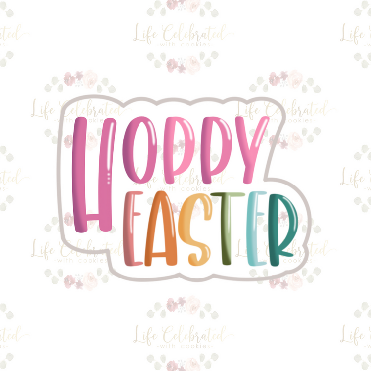 "Hoppy Easter" Plaque Cookie Cutter