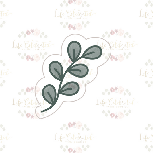 Silver Eucalyptus Leaf Cookie Cutter