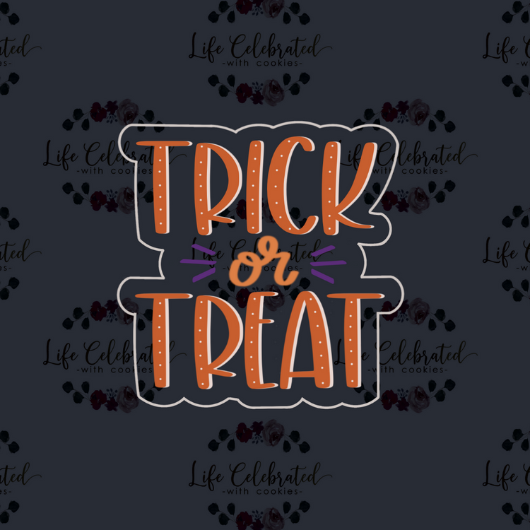 Trick or Treat Plaque Cookie Cutter
