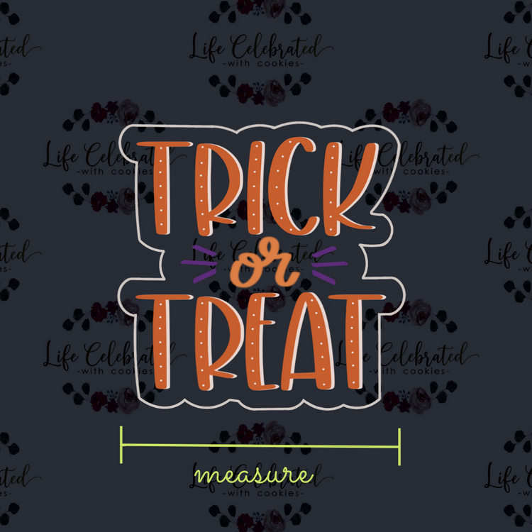 Trick or Treat Plaque Cookie Cutter