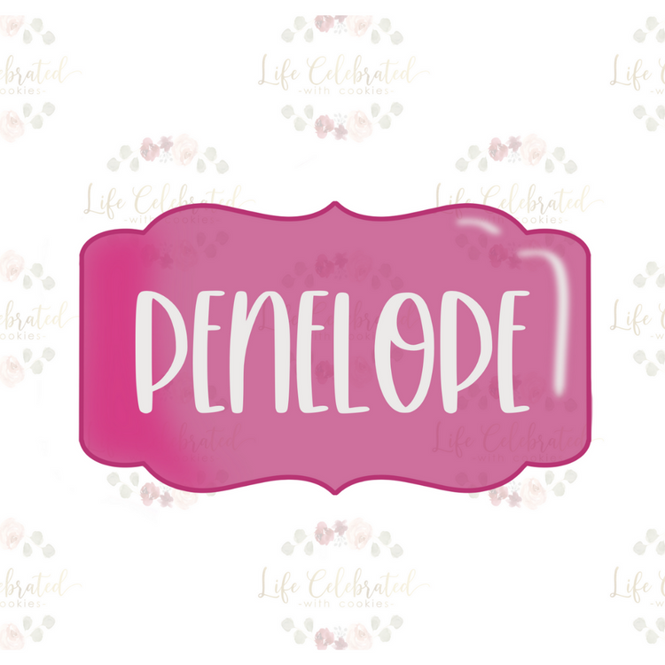 Penelope Plaque Cookie Cutter