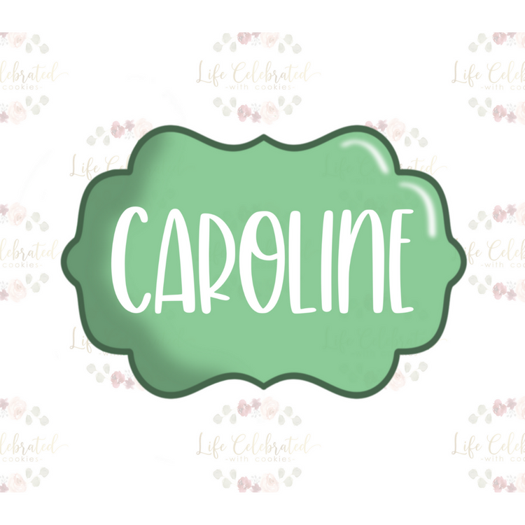 Caroline Plaque Cookie Cutter