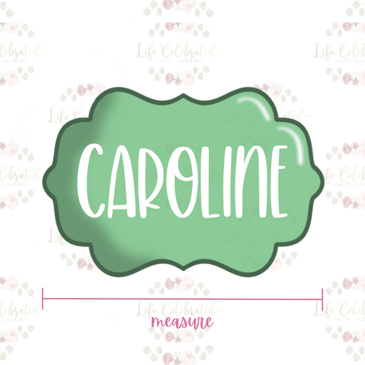 Caroline Plaque Cookie Cutter