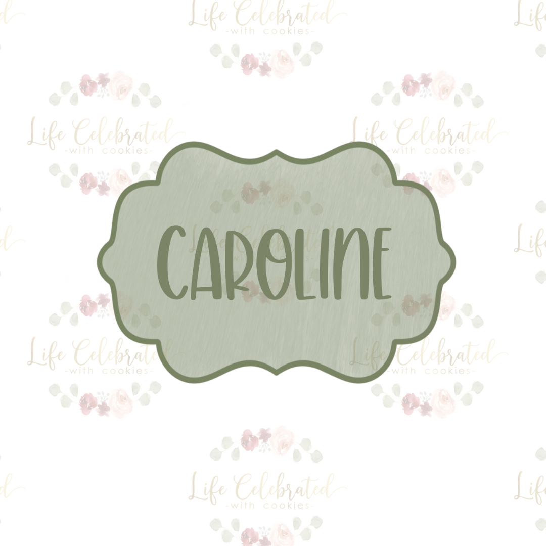 Caroline Plaque Cookie Cutter
