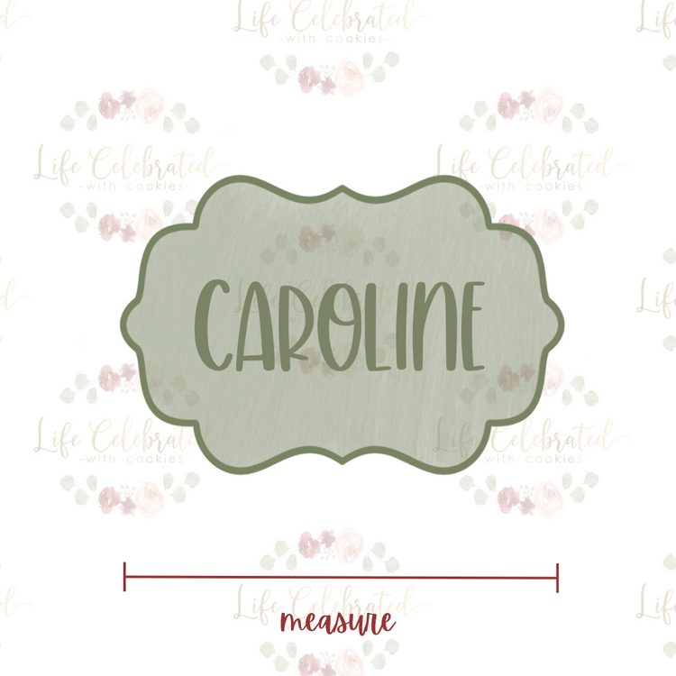 Caroline Plaque Cookie Cutter