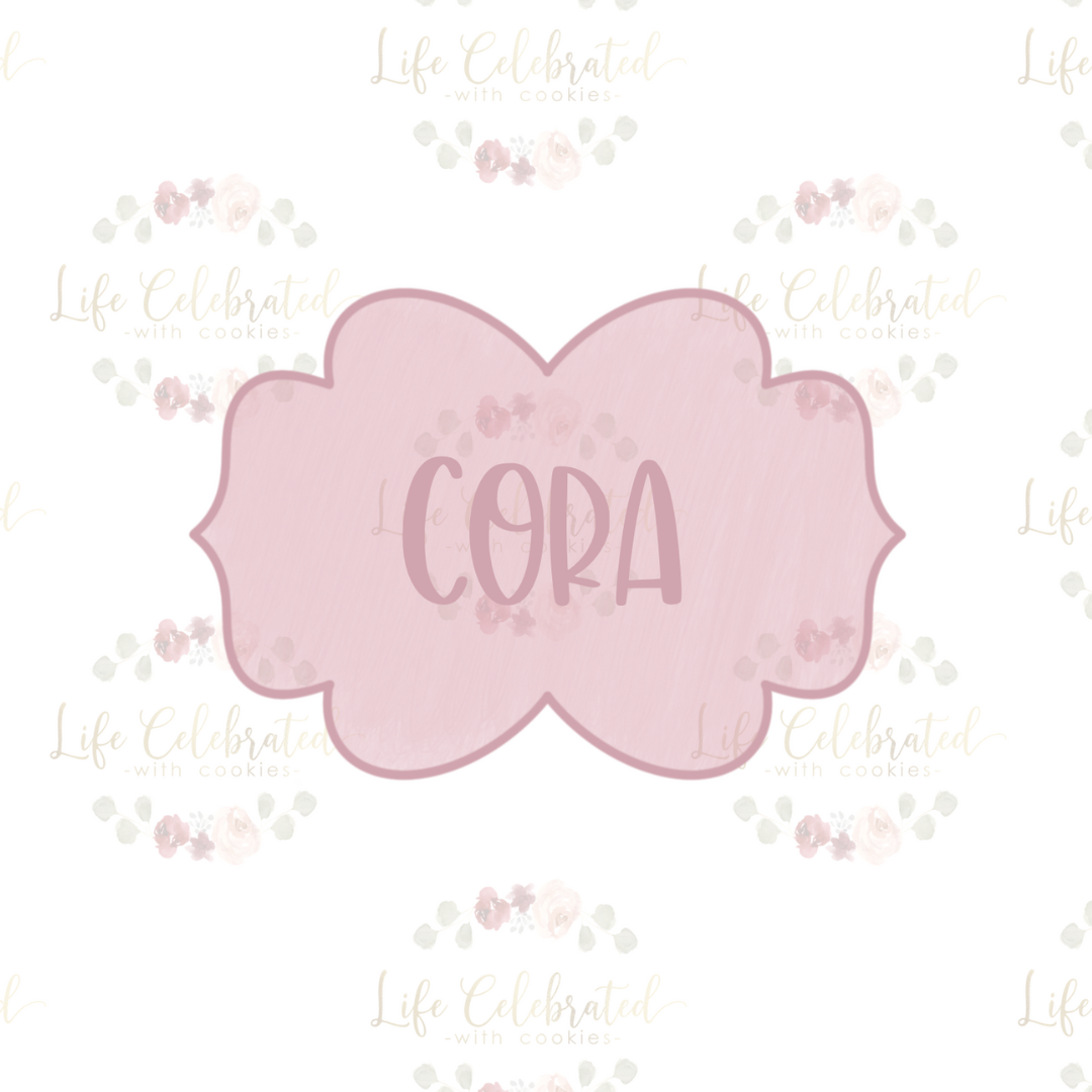 Cora Plaque Cookie Cutter