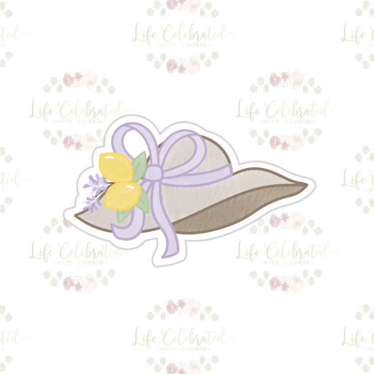 Sippin' on Summer Hat with Lemons Cookie Cutter
