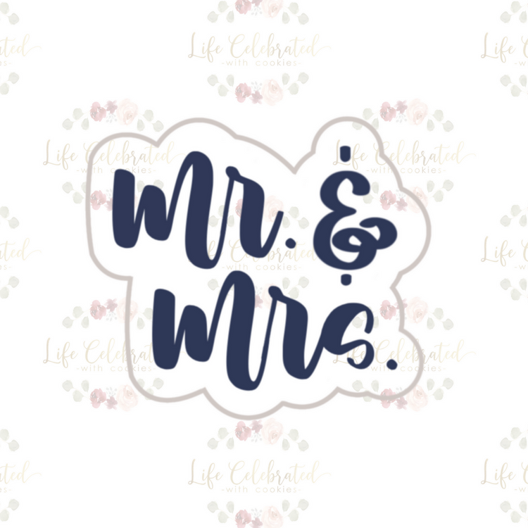 Mr. & Mrs. Plaque Cookie Cutter