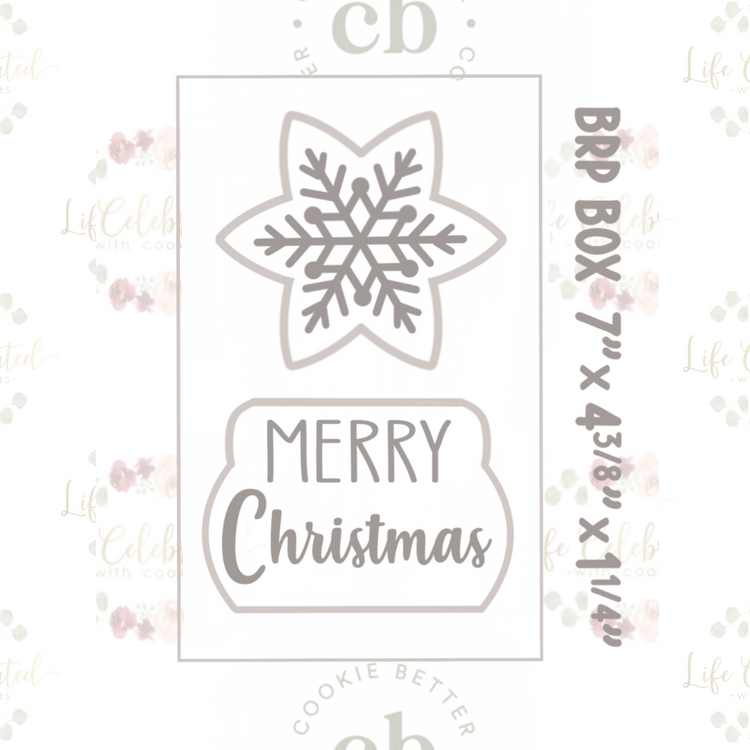Snowflake and Holiday Plaque Cookie Cutters  - Cookie Better Holiday Bundle Collab