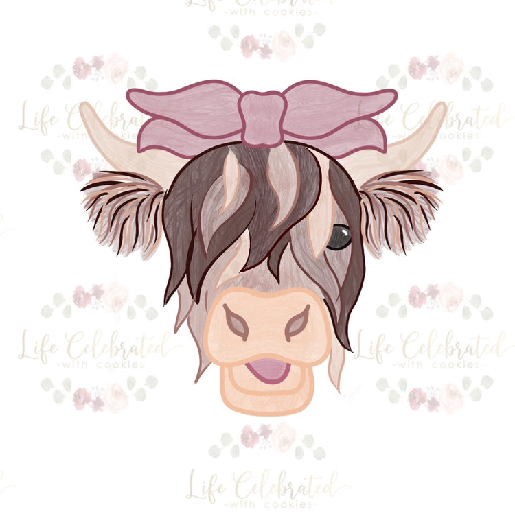 Highland Cow with Bow