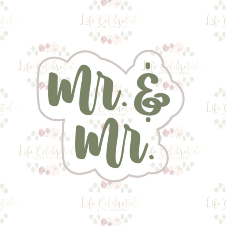 Mr. & Mr. Plaque Cookie Cutter