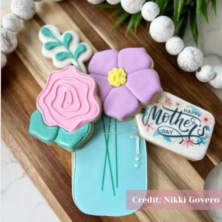Mother's Day Flower Arrangement Cookie Cutter Set (5)
