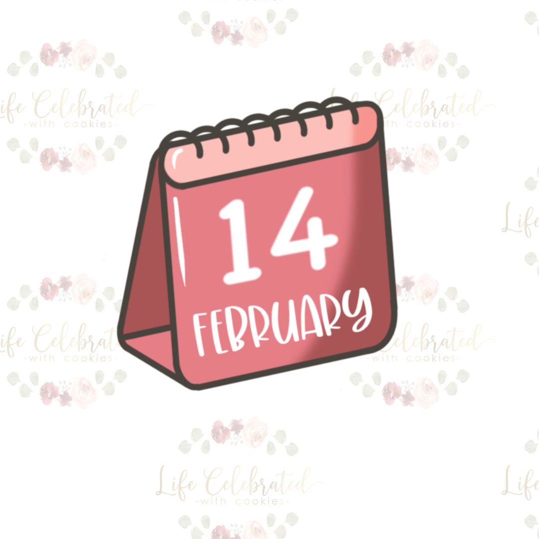 Calendar February 14 Cookie Cutter