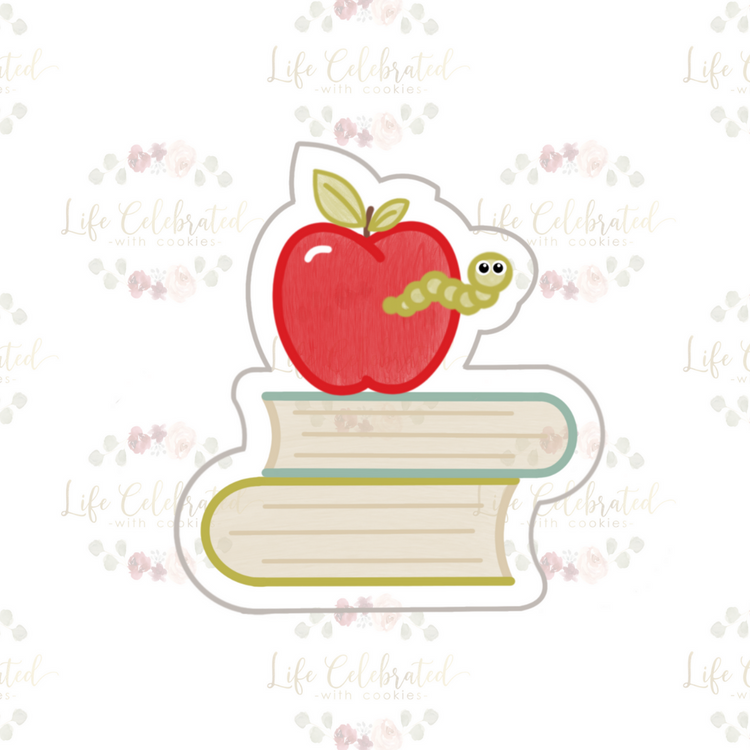 Book Worm Cookie Cutter