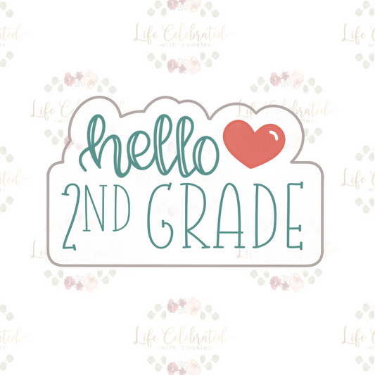 Hello Grade School Plaque Cookie Cutter
