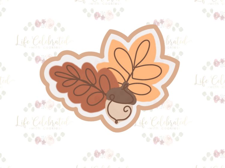 Leaf Acorn Bundle Cookie Cutter