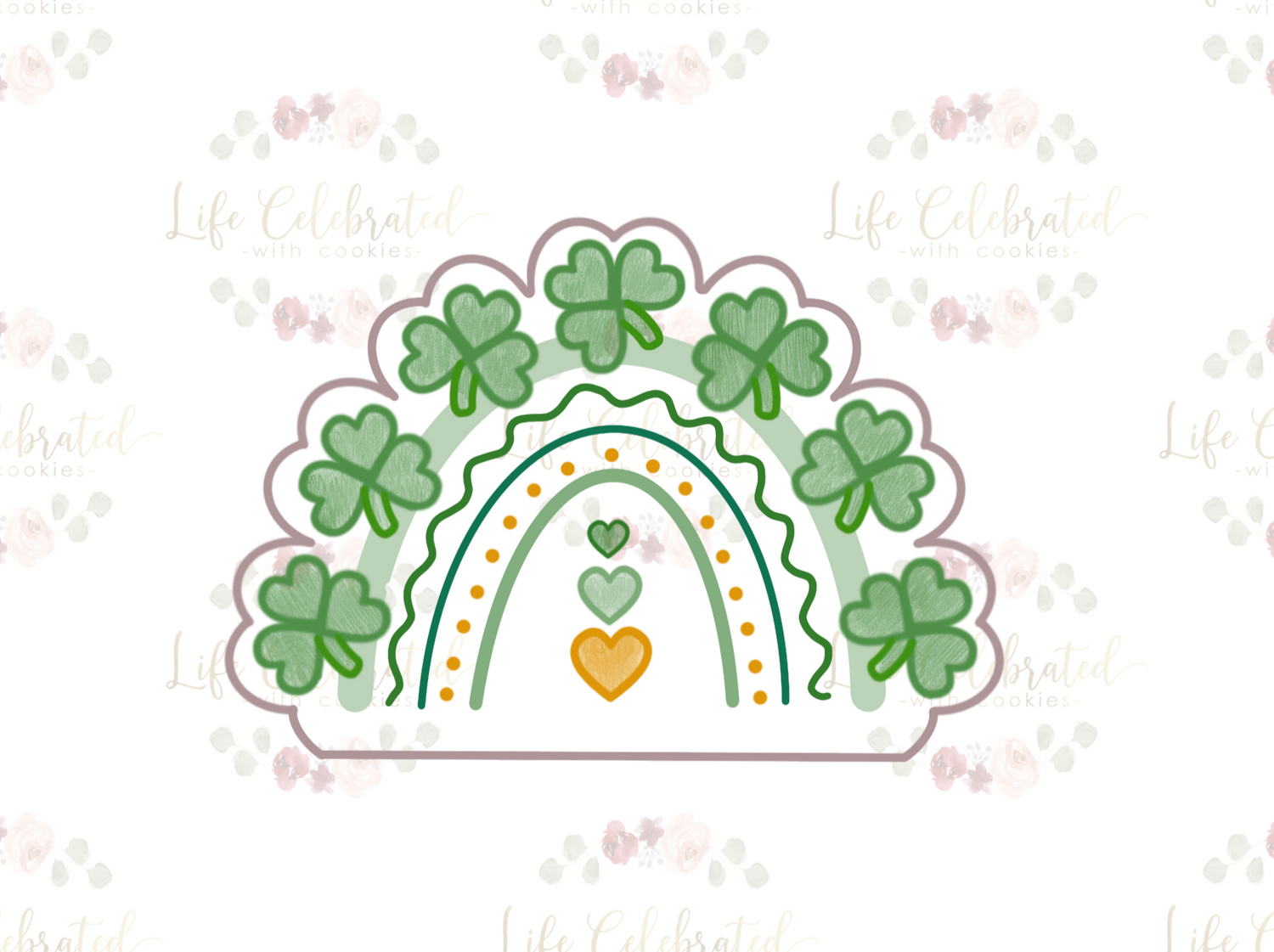 Boho Shamrock Rainbow Cookie Cutter