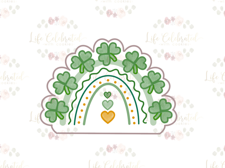 Boho Shamrock Rainbow Cookie Cutter