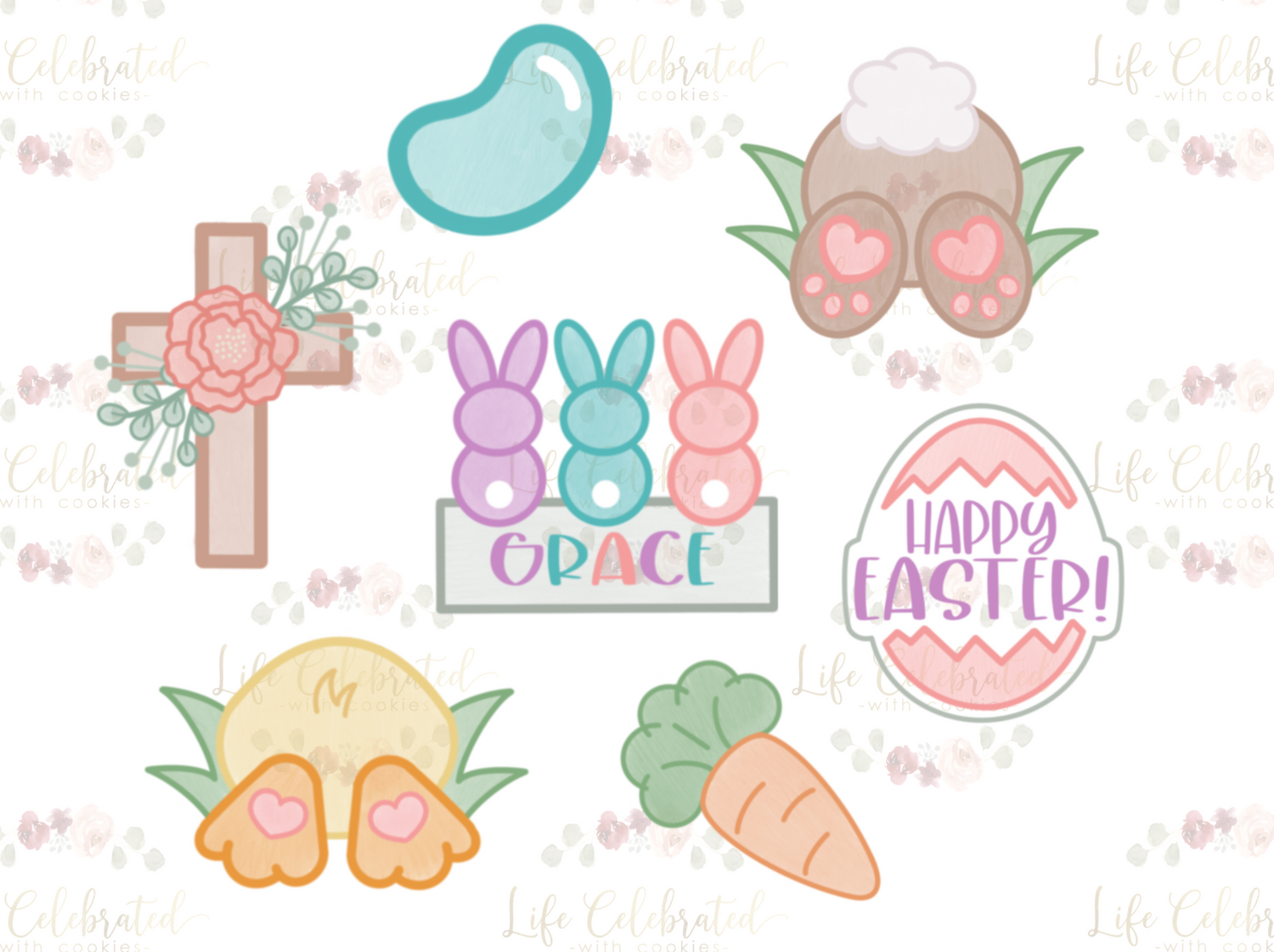Peep Candy Name Plaque Easter Cookie Cutter