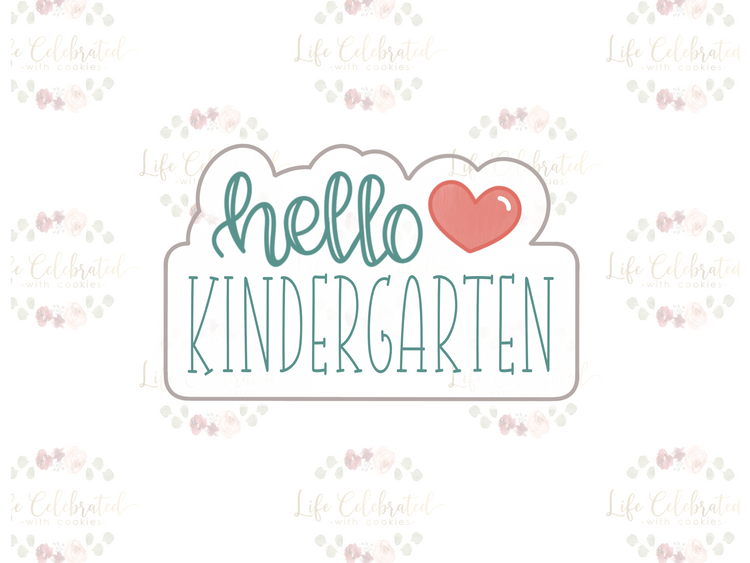 Hello Grade School Plaque Cookie Cutter
