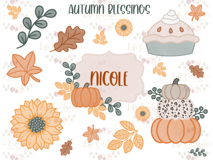 Floral Pumpkin Stack Cookie Cutter