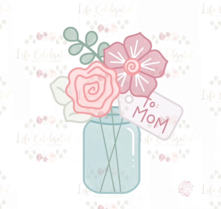 Mother's Day Flower Arrangement Cookie Cutter Set (5)