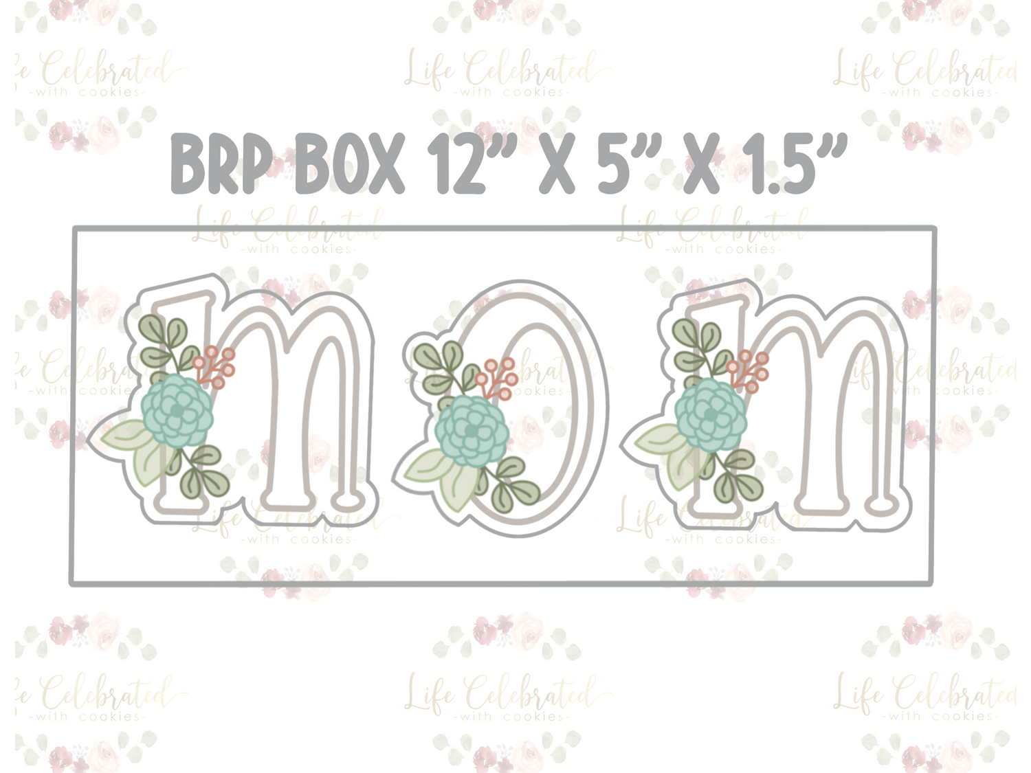 Floral MOM Cookie Cutter Set