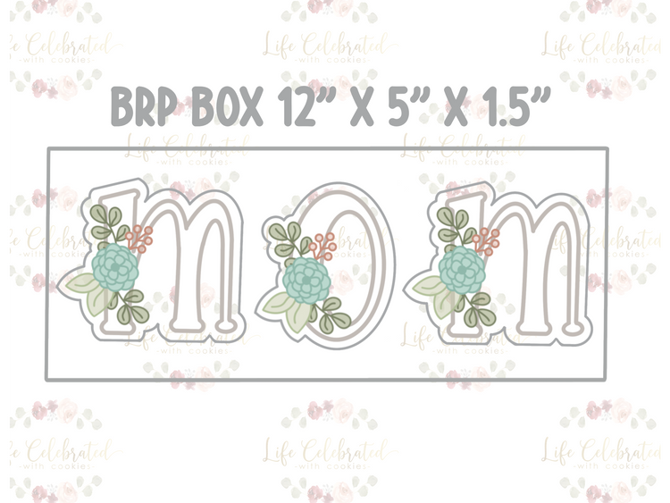 Floral MOM Cookie Cutter Set