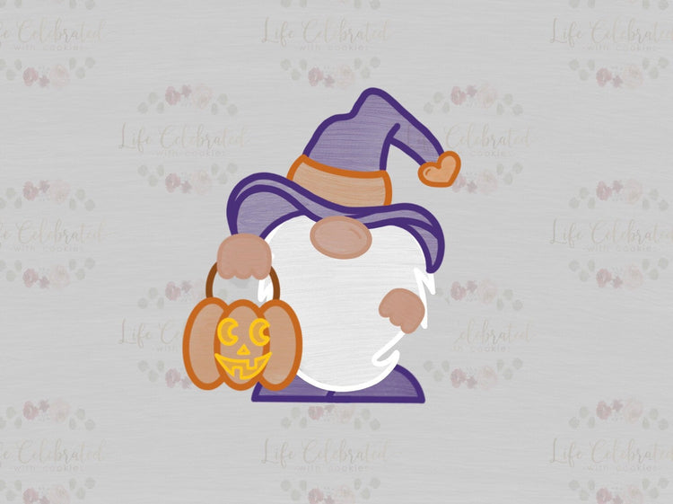 Trick or Treat Witch Gnome Cookie Cutter