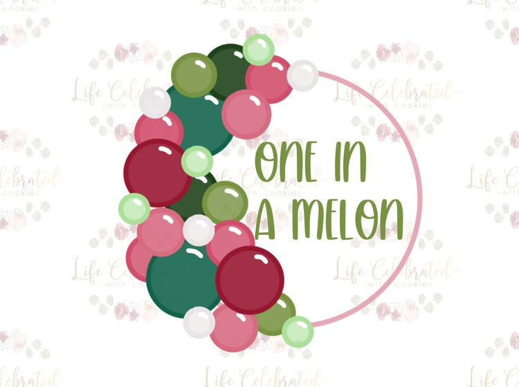 Balloon Garland Circle Plaque Cookie Cutter