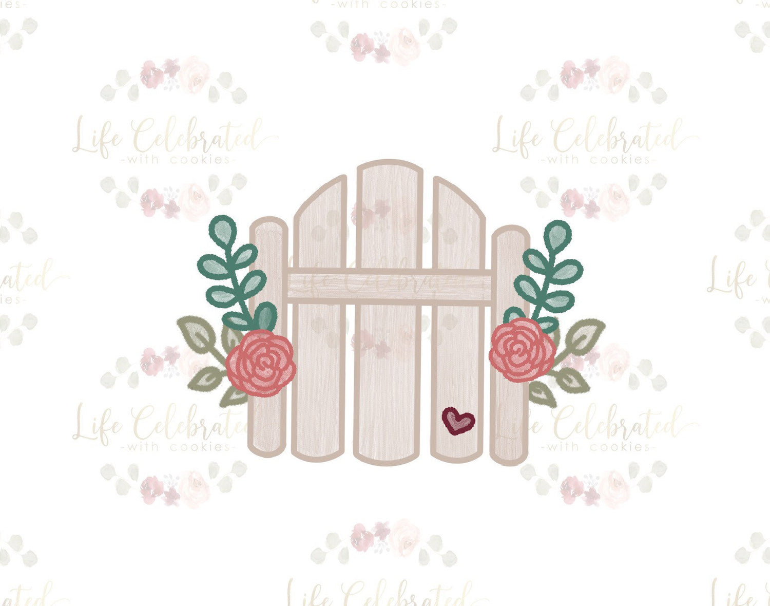 Garden Gate Sign Cookie Cutter