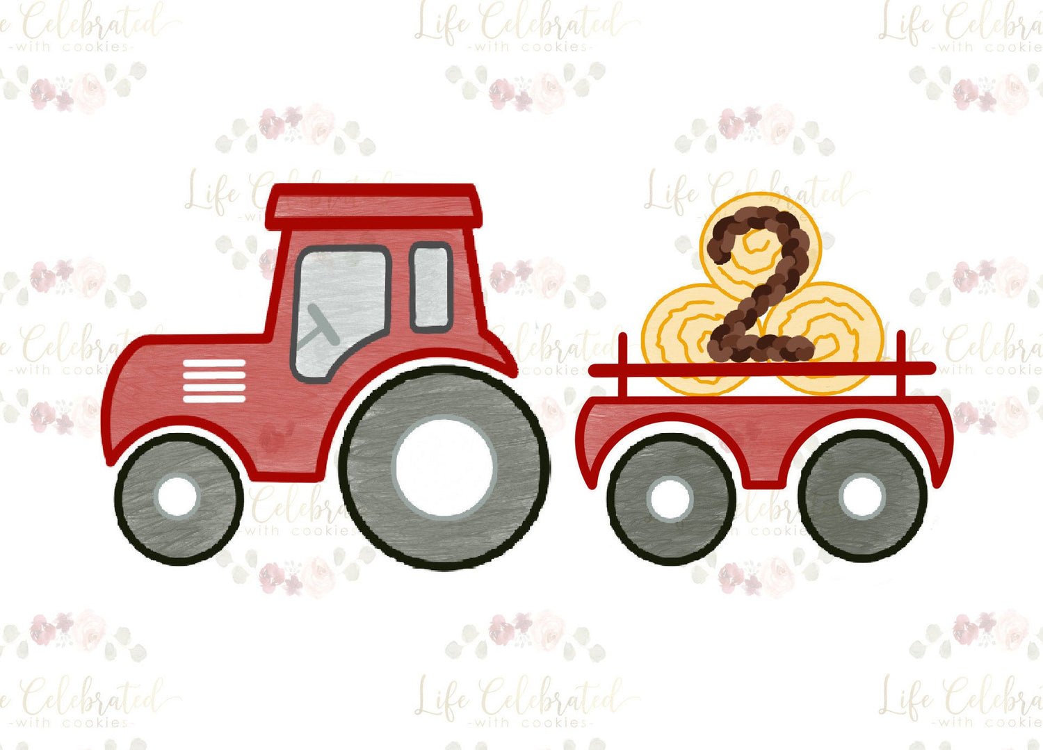 Tractor and Trailer Cookie Cutter Set