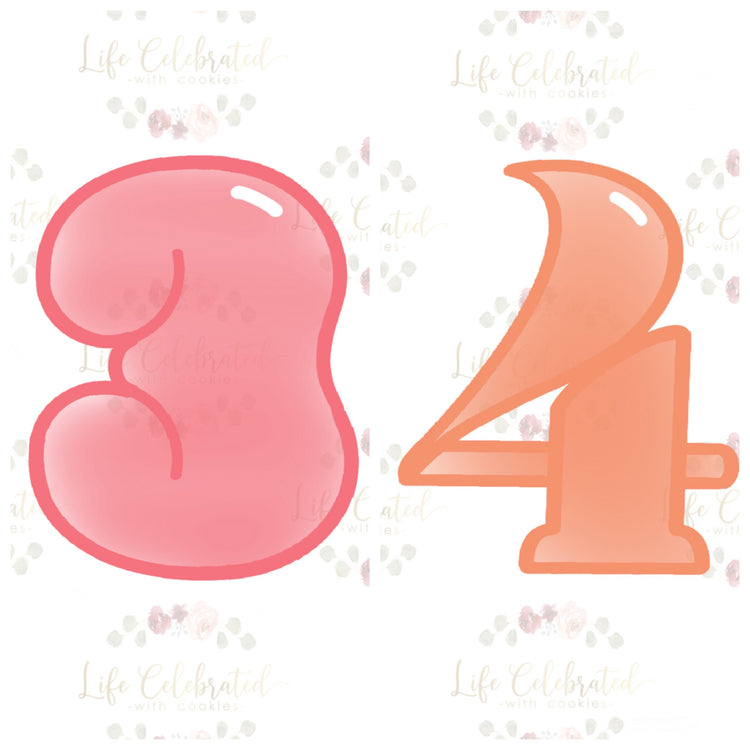Bubble Number Cookie Cutter Full Set