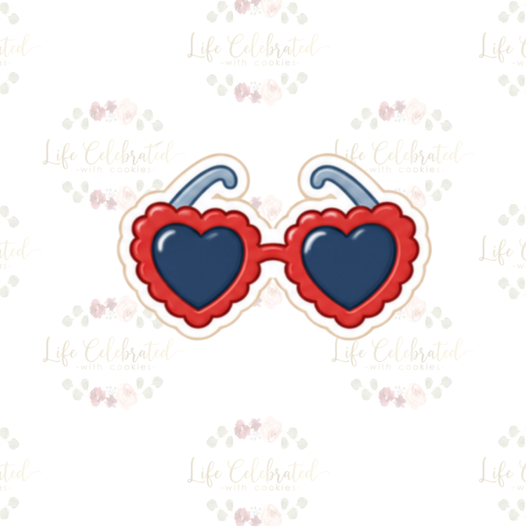 Heart Sunglasses Cookie Cutter