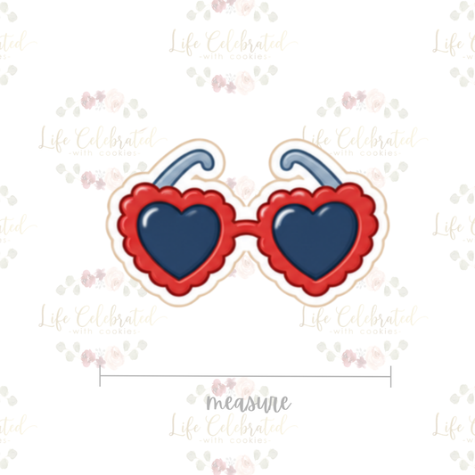 Heart Sunglasses Cookie Cutter