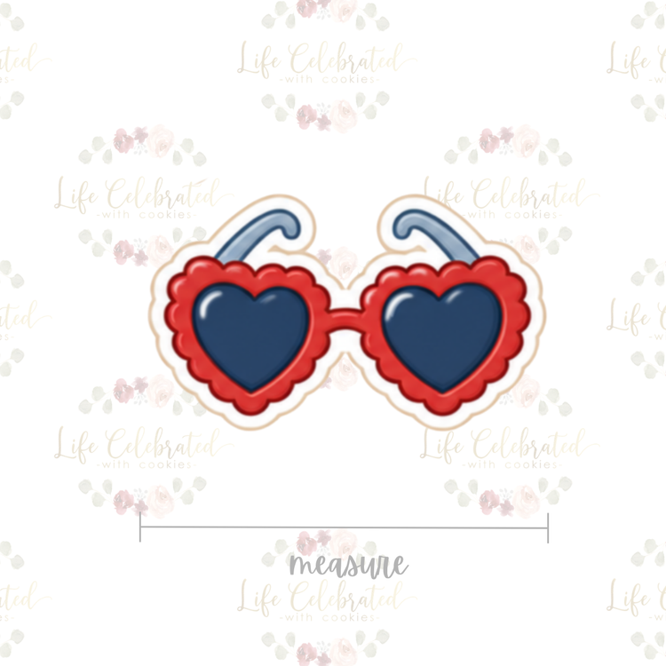 Heart Sunglasses Cookie Cutter