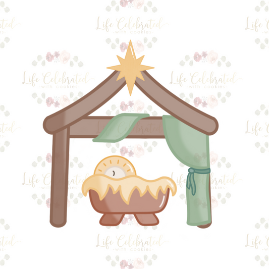 Nativity Scene Manger Cookie Cutter